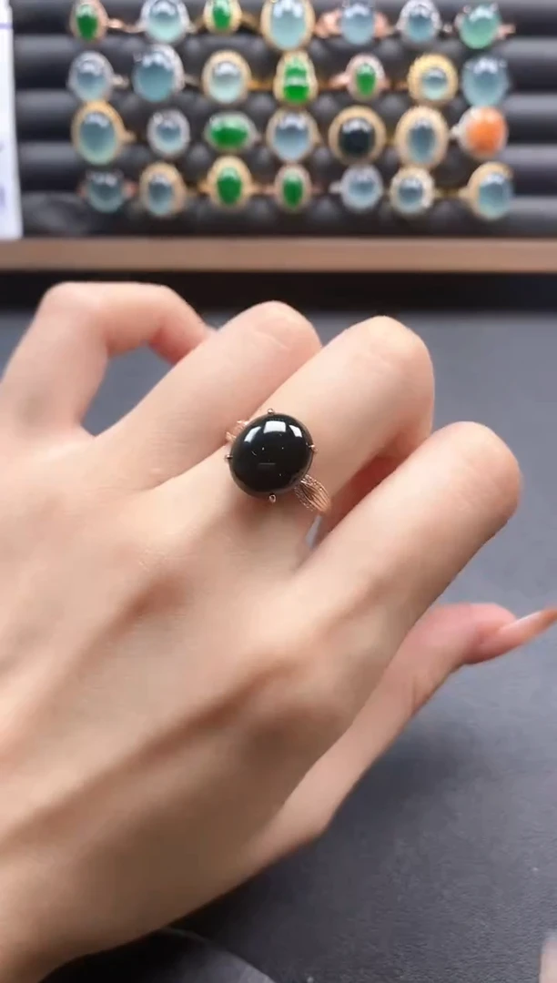 银S925镶嵌戒指翡翠51151