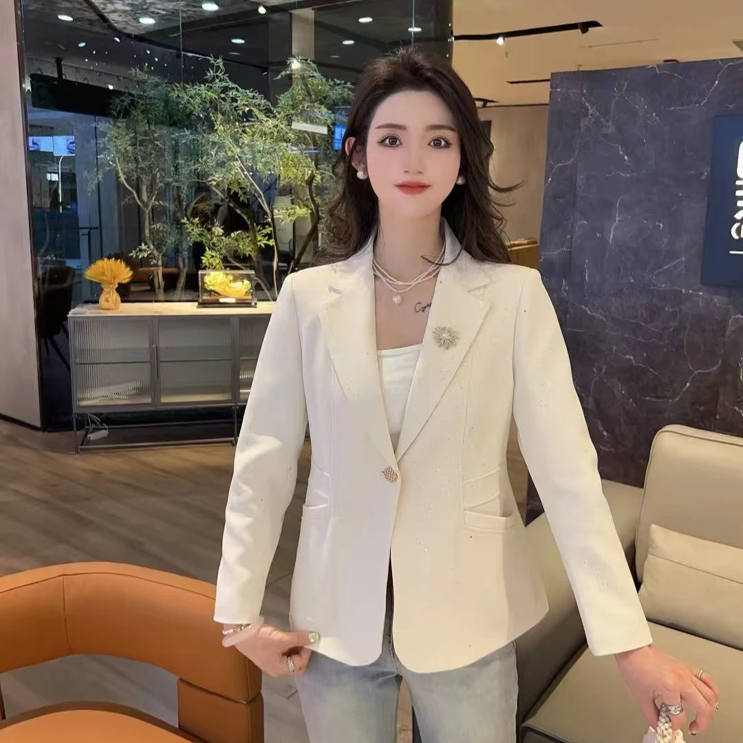 【春季新款】2025高级感网红修身显瘦气质短款小西服女外套568