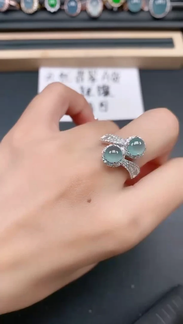 银S925镶嵌戒指翡翠1111