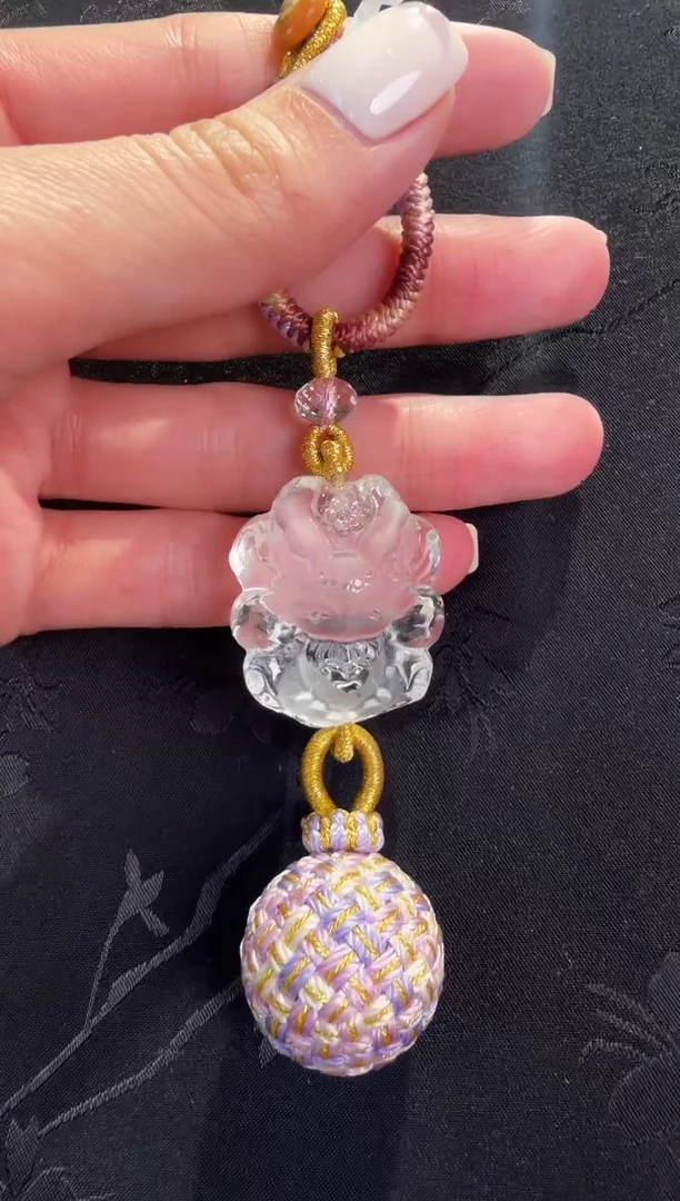 未镶嵌车挂水晶水晶凤九挂件