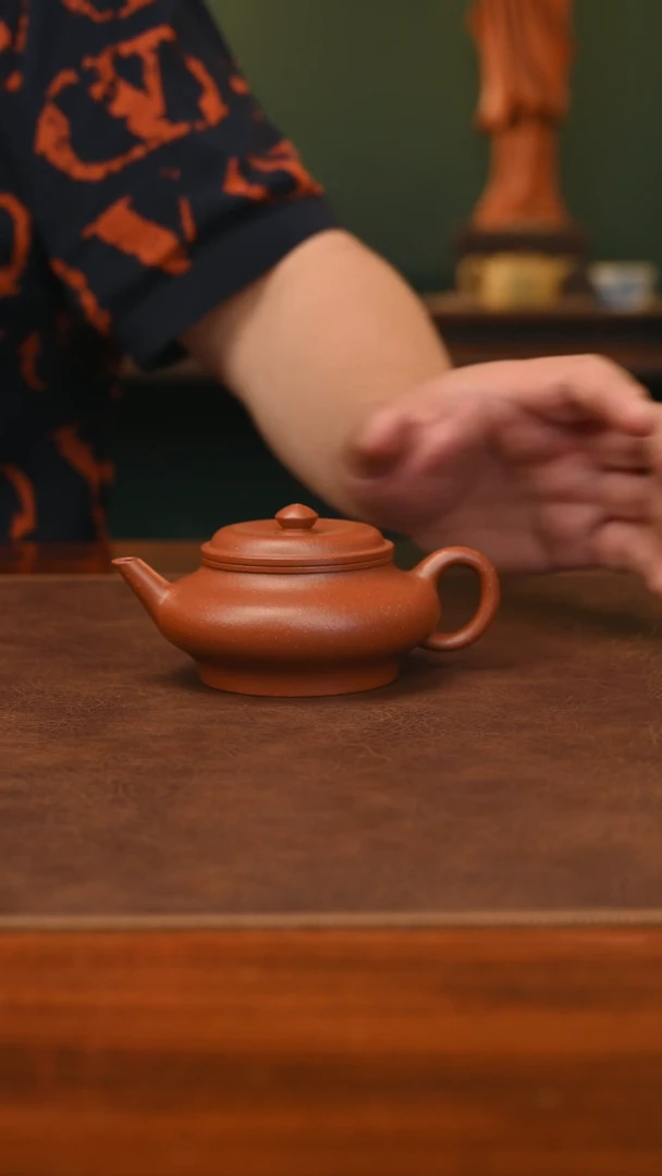 茶壶紫砂余志江虚扁红降坡