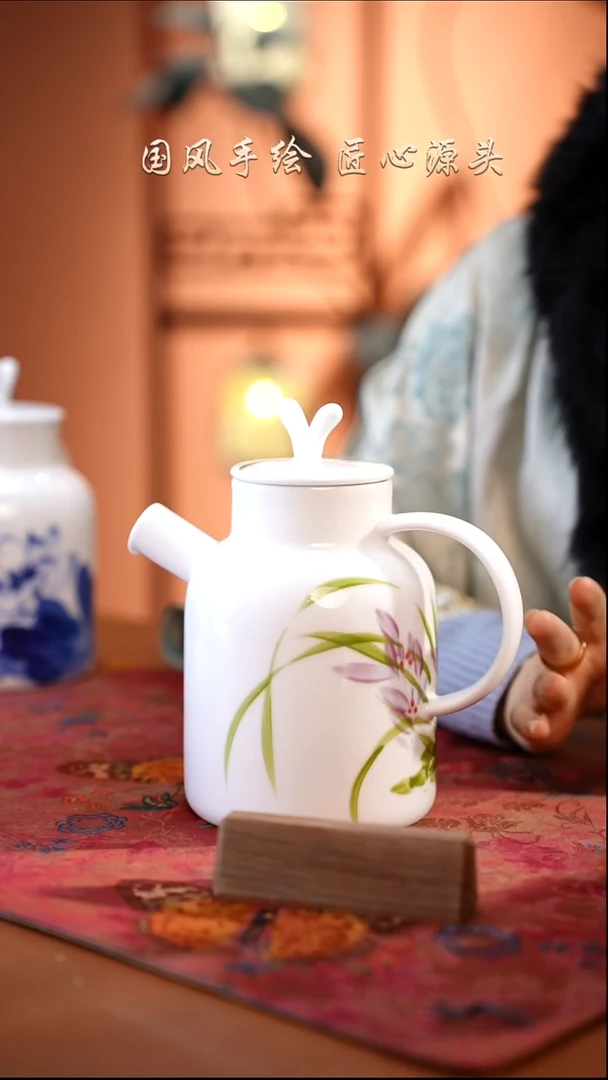 陶瓷景德镇高温釉中彩餐具（无毒无铅无镉）孤品款