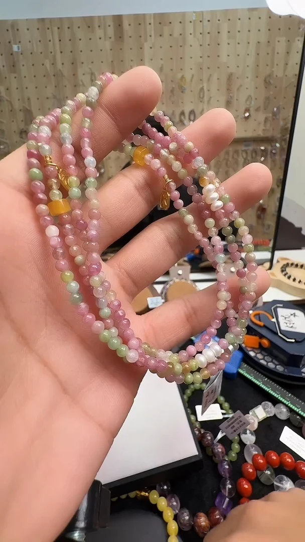 未镶嵌手链碧玺村0515 约3mm 多样性发一件