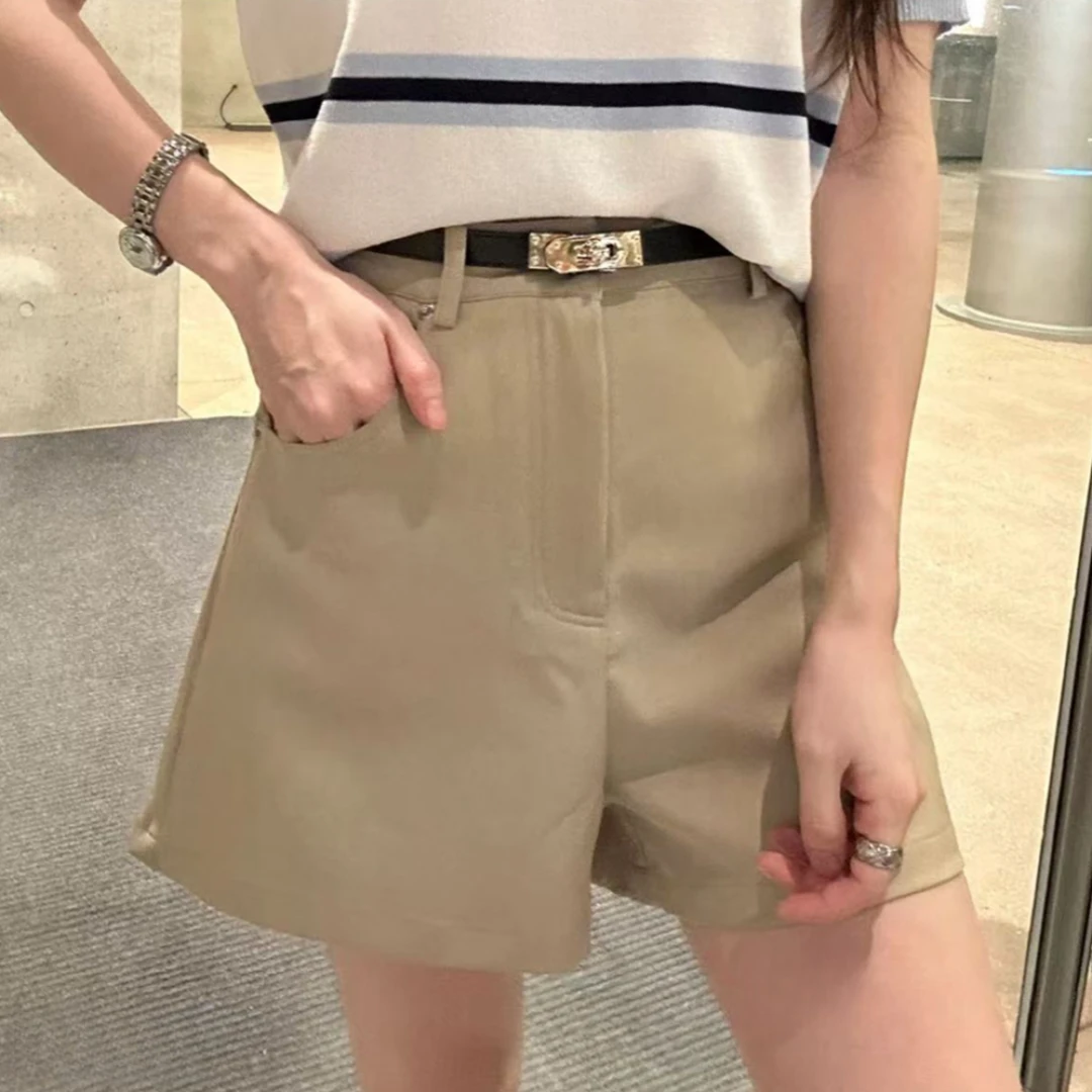 【质感至上】老钱风休闲西装短裤百搭韩系阔腿短裤含腰带夏季新款女