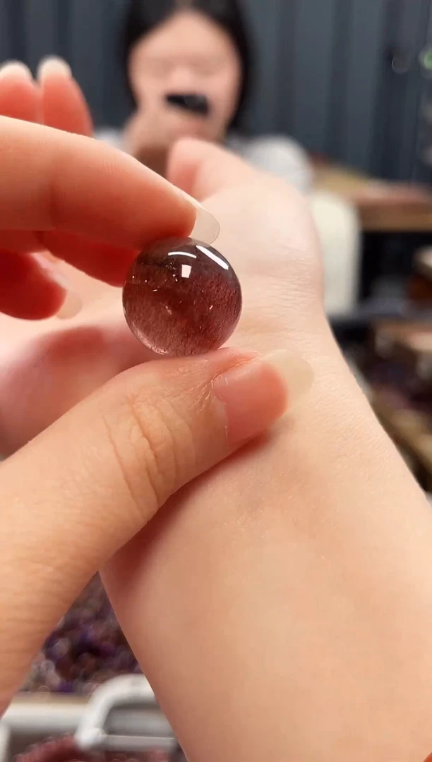 未镶嵌手串水晶超七单珠18mm【多样性发一】