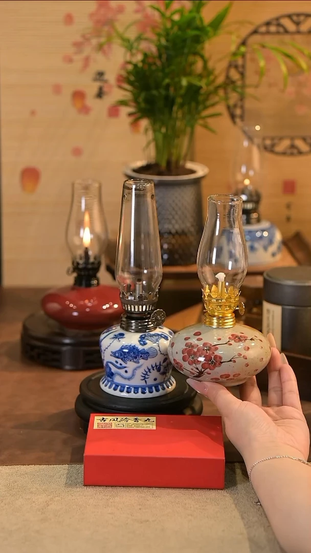 景德镇陶瓷油灯摆件