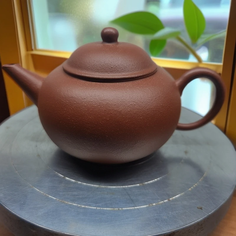 纯手工超薄胎水上漂红泥莲子壶水平壶原矿朱泥容量120紫砂壶茶壶