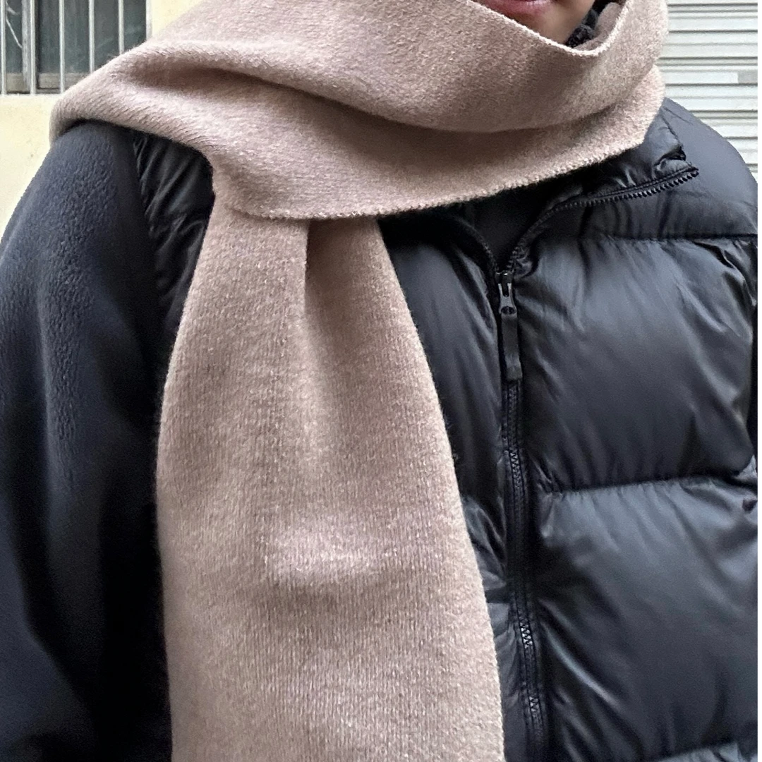 纯色简约亲肤围巾三色穿搭保暖冬季百搭日常围巾秋冬网红针织