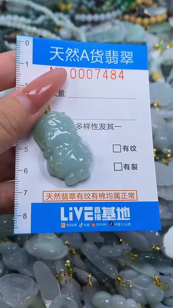 颈饰未镶嵌翡翠净货挂件-7484