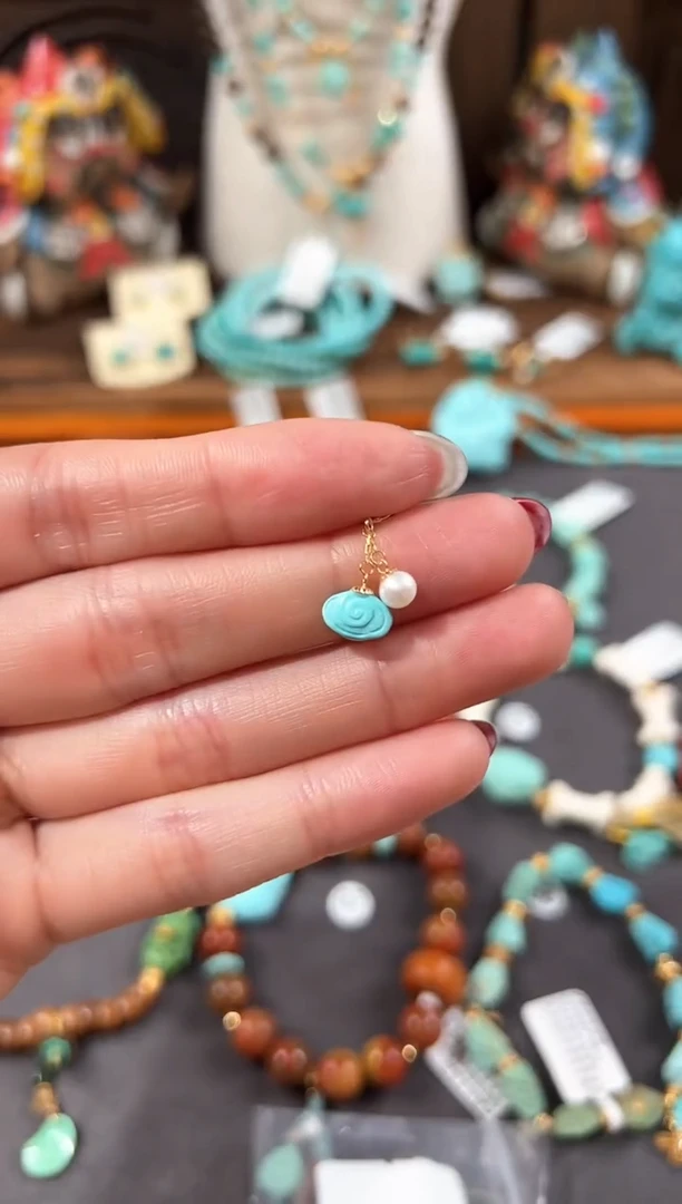 【闪购商品】绿松石提溜18K金镶嵌绿松石提溜