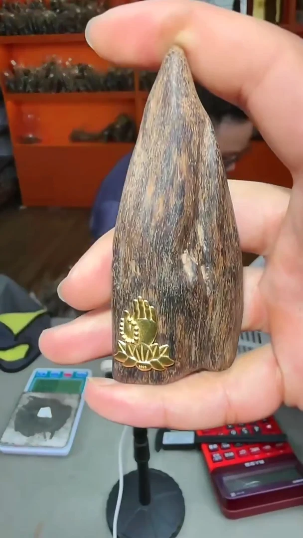 沉香吊坠s42号沉水红土1颗多样性发一