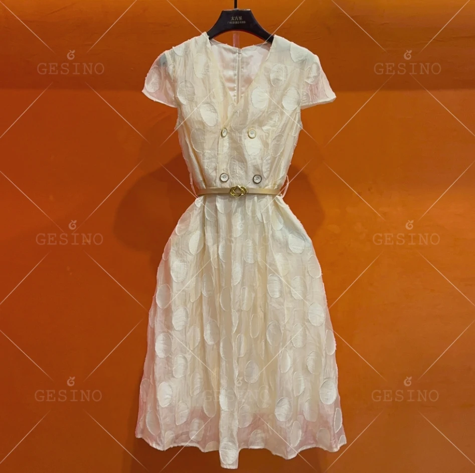 【M】春夏优雅百搭时尚显瘦气质连衣裙CX-202437