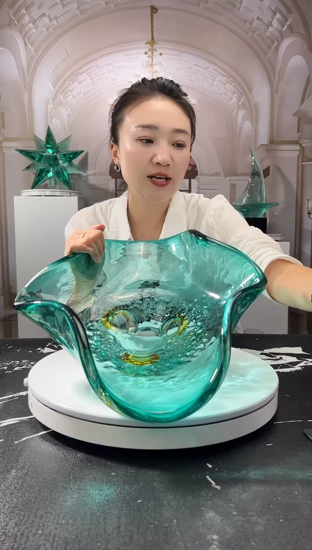 茶宠巴比特美学 蓝色艺术果盘