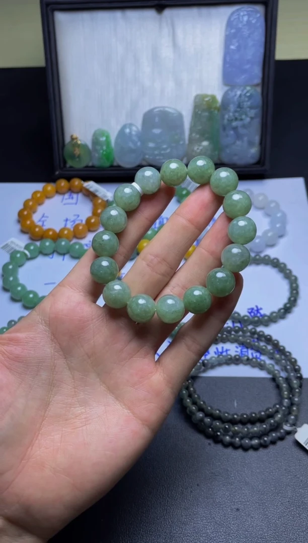 未镶嵌定制翡翠珠串