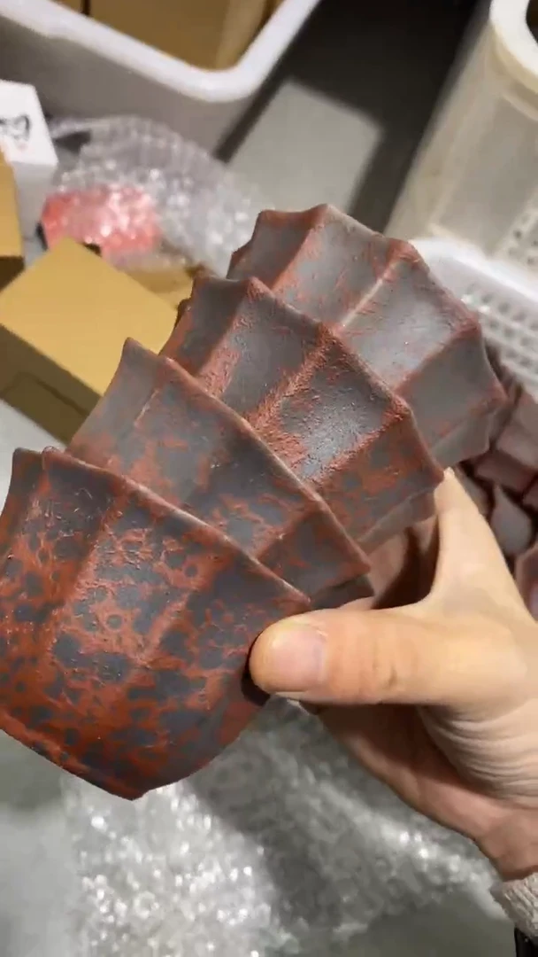 瓷片4个杯子陶瓷茶具茶器