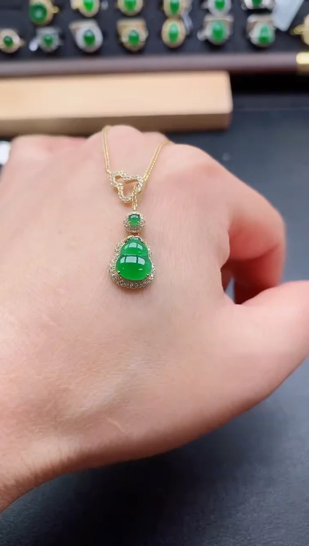 套链银S925镶嵌翡翠1