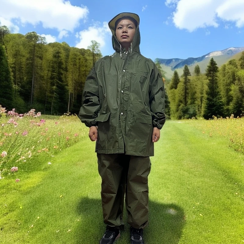 通用露营垂钓男登山雨衣雨裤套装宽松耐磨