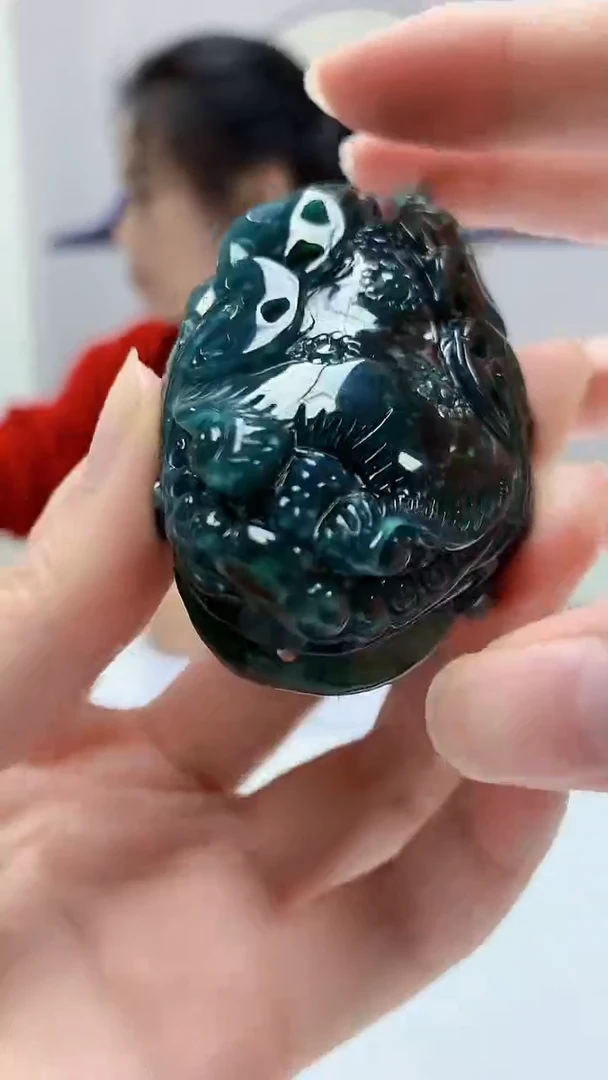 【闪购商品】定制翡翠未镶嵌4902zm-毛货挂件金蟾108