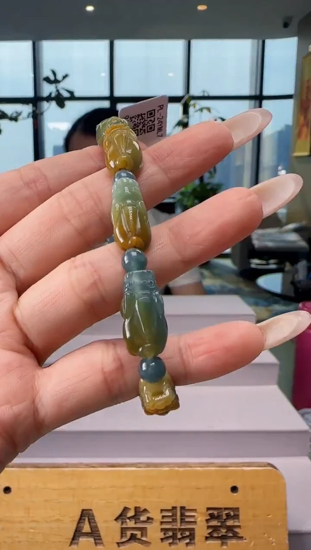 未镶嵌手串翡翠多样性发其一YJ@@960Q3J07642