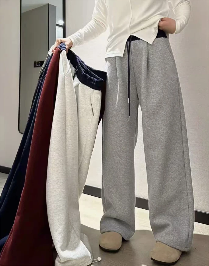 613 女士拼色抽绳两穿运动裤 LJ