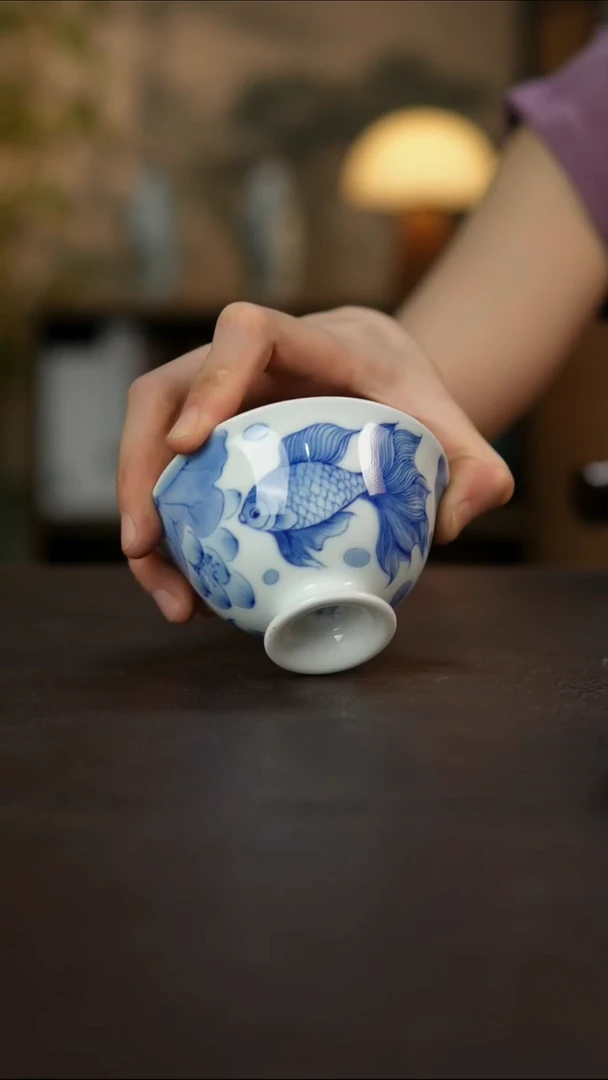 杯景德镇陶瓷杯碗柴烧多人
