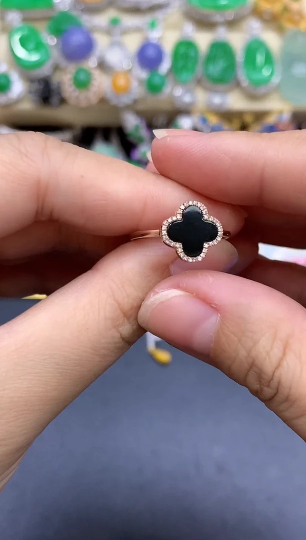 18K金镶嵌戒指翡翠342-中国好珍宝