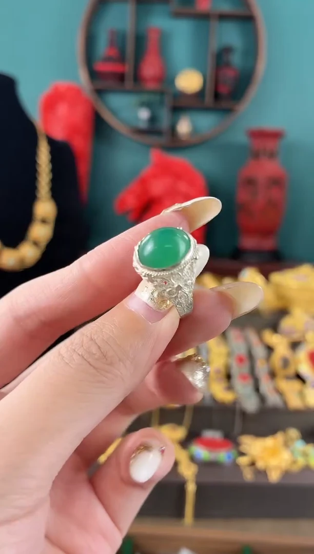 非遗手工花丝镶嵌戒指