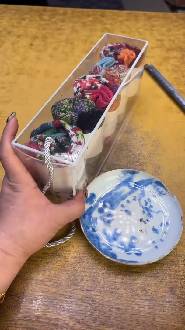 瓷器瓷器瑕疵破破32U袜碗