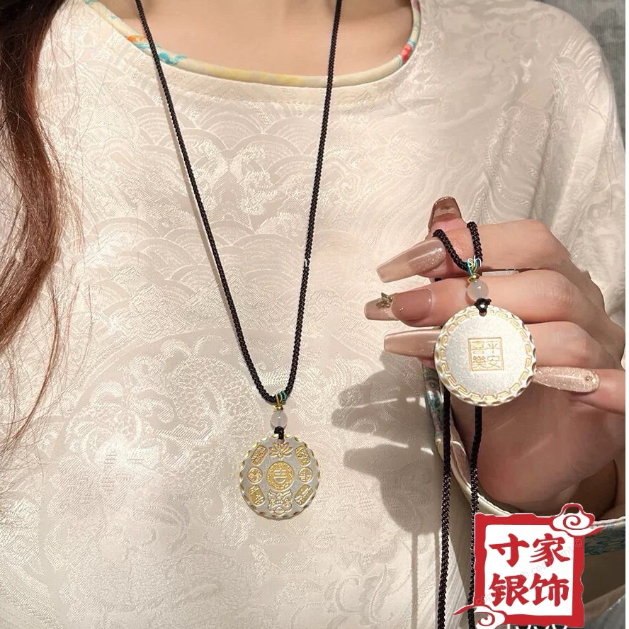 足银银制品 足银999吉言醒狮吊坠时尚女款寸家银饰假一赔十