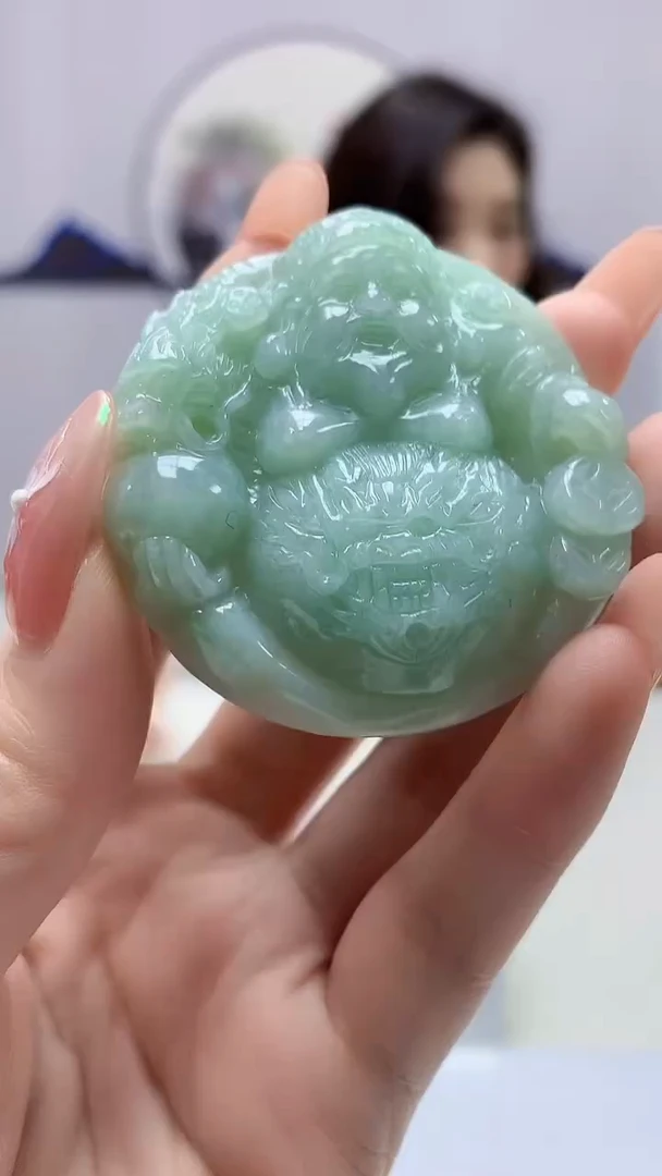 【闪购商品】定制翡翠未镶嵌4829DD-毛货挂件448