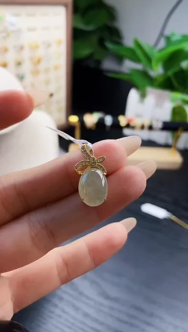 颈饰银S925镶嵌翡翠12