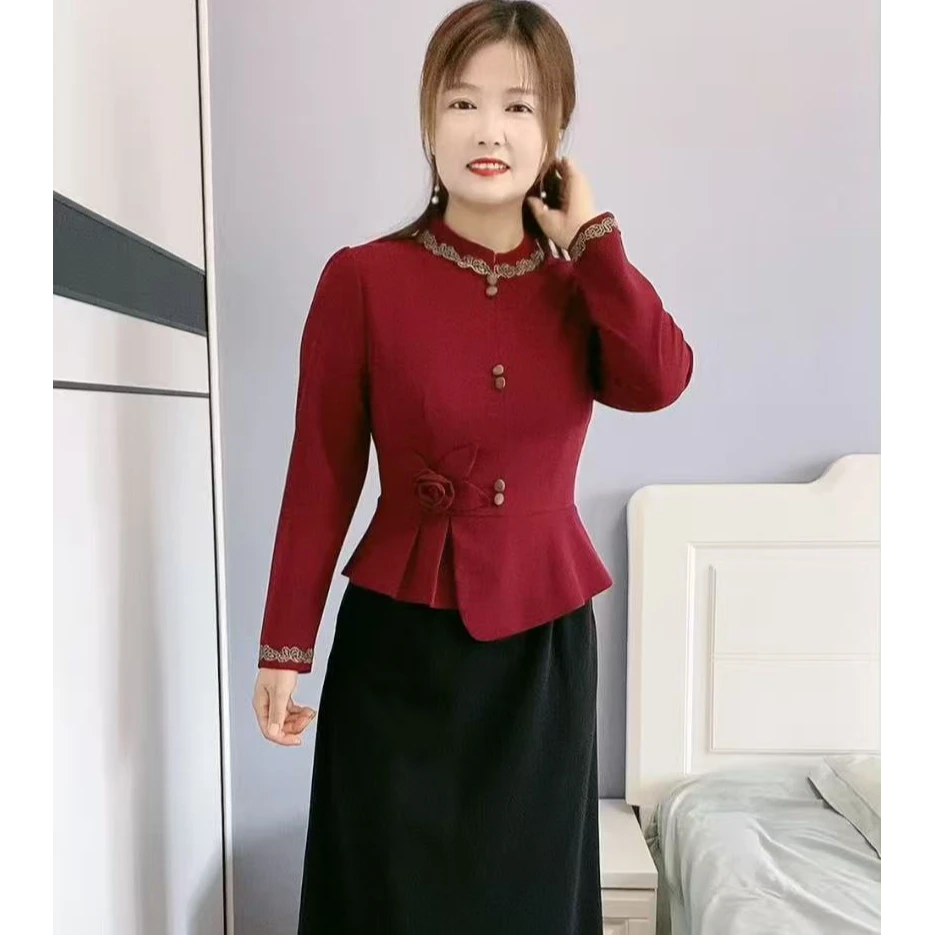 秋季新款时尚减龄显瘦气质九分袖拼接连衣裙(11#)