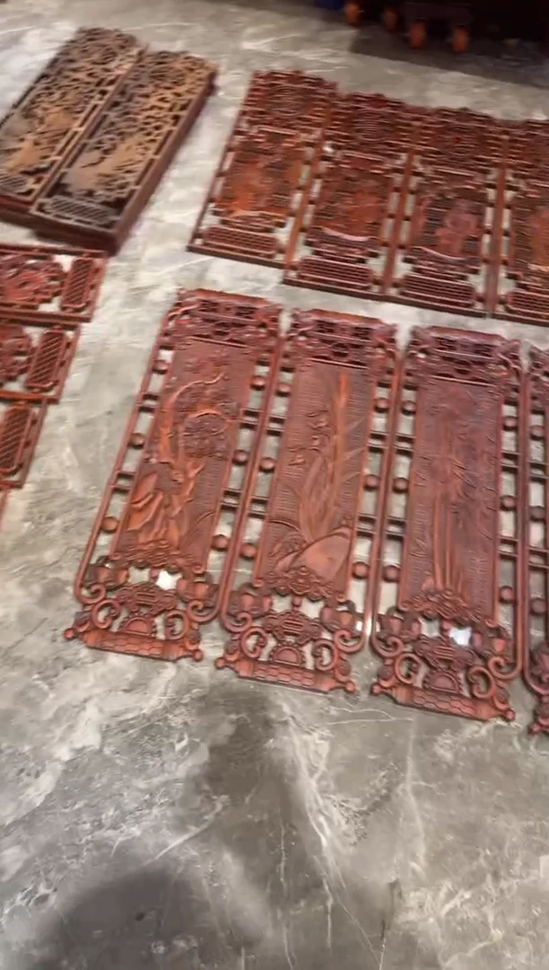 花梨木类家具香樟木梅兰竹菊90*28微瑕