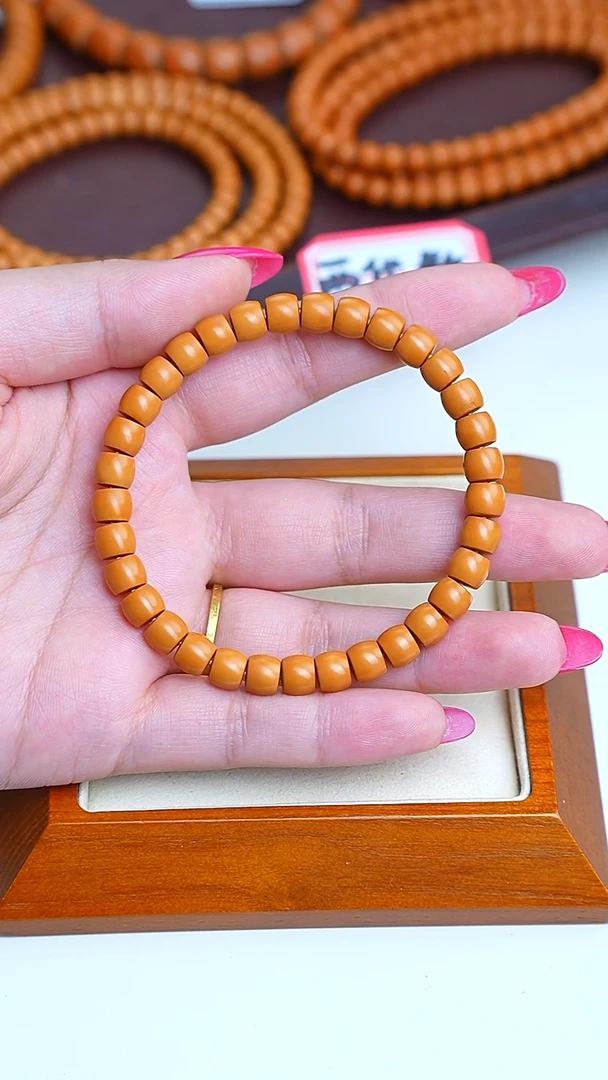 手串橄榄核核壁单圈手串 7.3mm 精工归圆