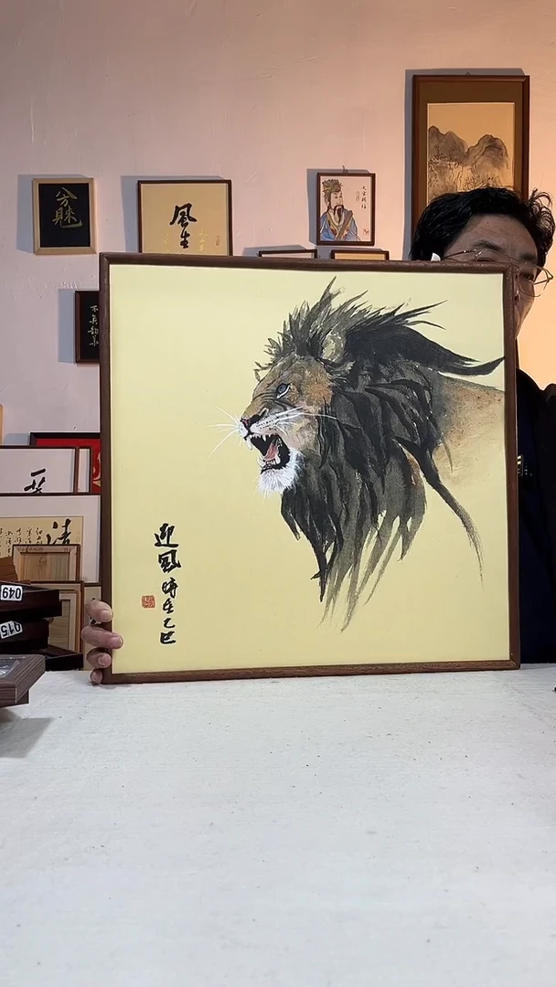 书法手写手绘文创书画摆台