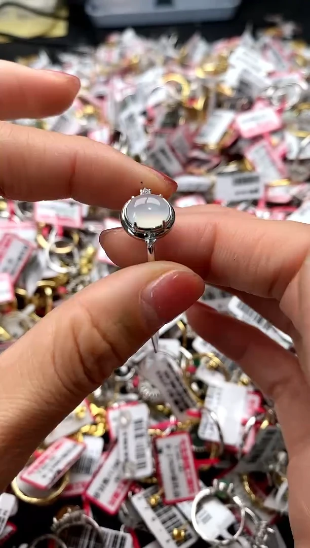 【闪购商品】翡翠戒指银S925镶嵌6666666    5