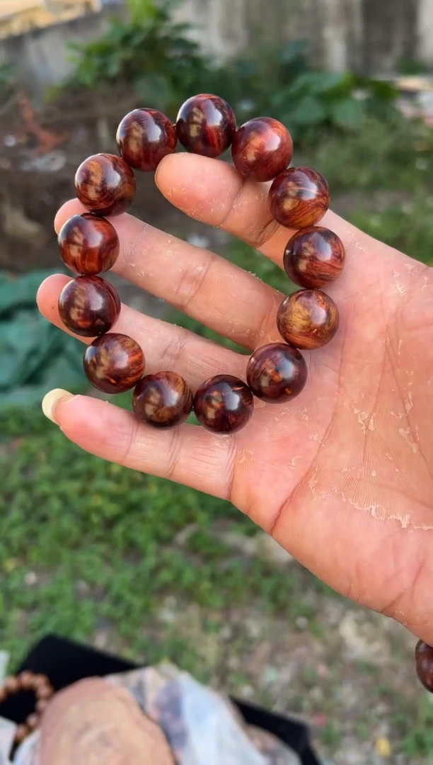 黄花梨/降香黄檀A022留疤水波1.8圆珠手串588