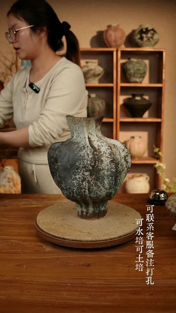 陶瓷318异形爱心大肚瓶可水培可土培