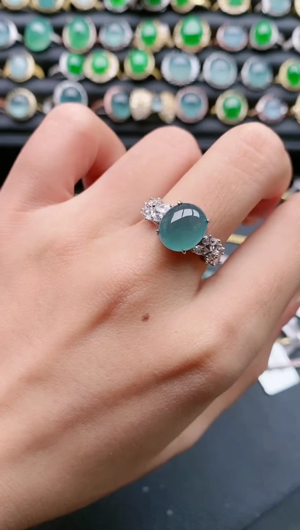 【闪购商品】翡翠戒指银S925镶嵌11111