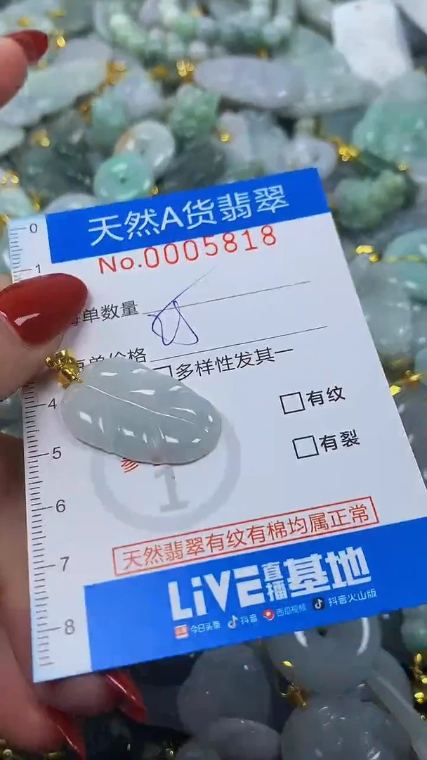 颈饰未镶嵌翡翠净货挂件-5818