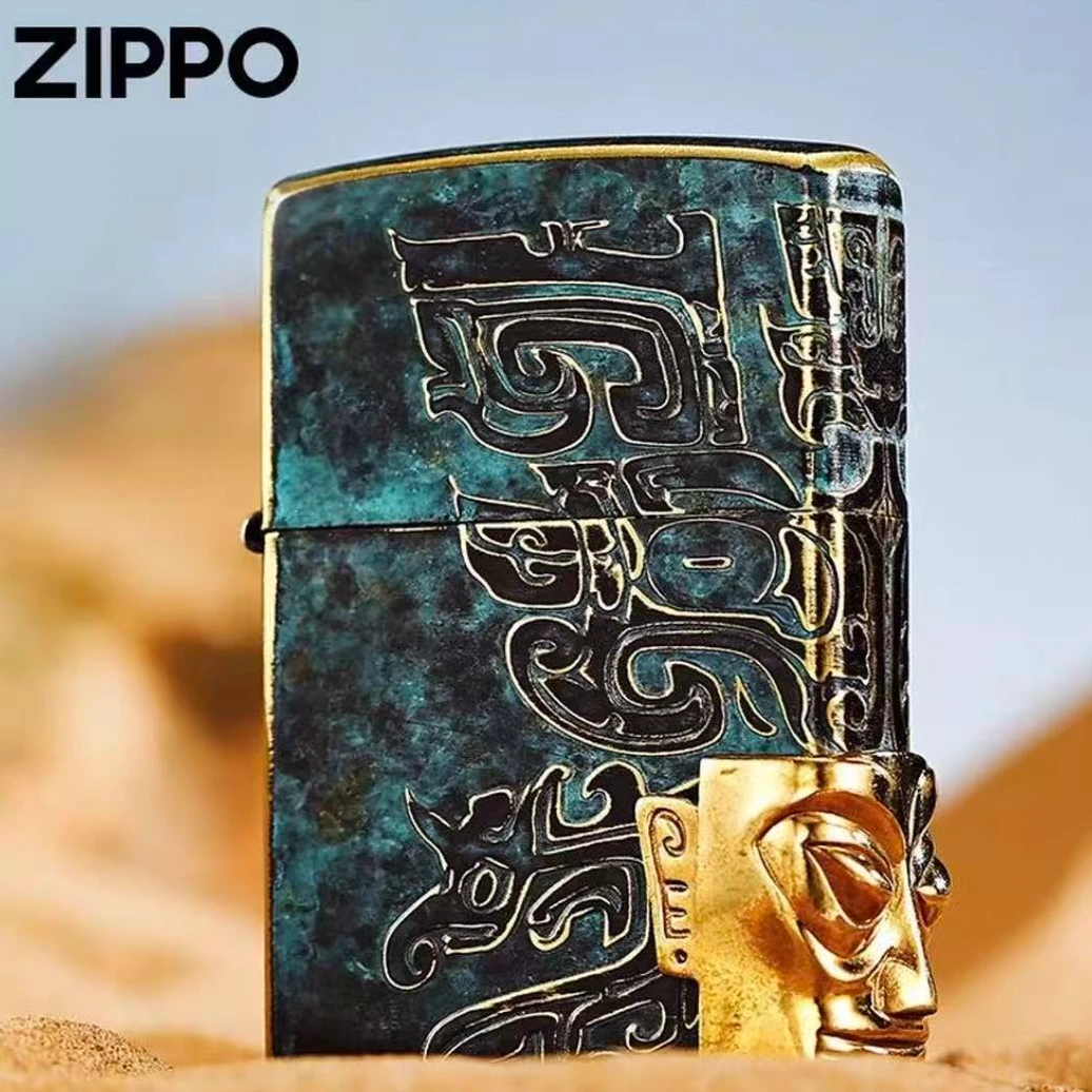 ZIPPO/之宝打火机做旧青铜面具*-*男士防风送礼收藏DYJ1H1X1