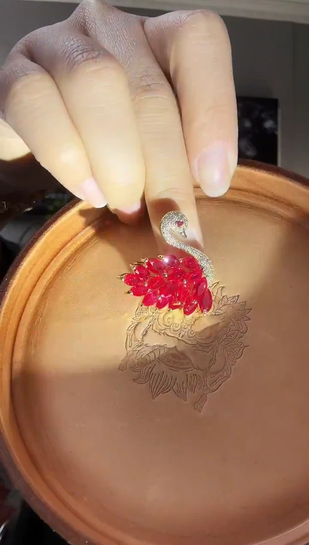 主播定制链接 天鹅胸针