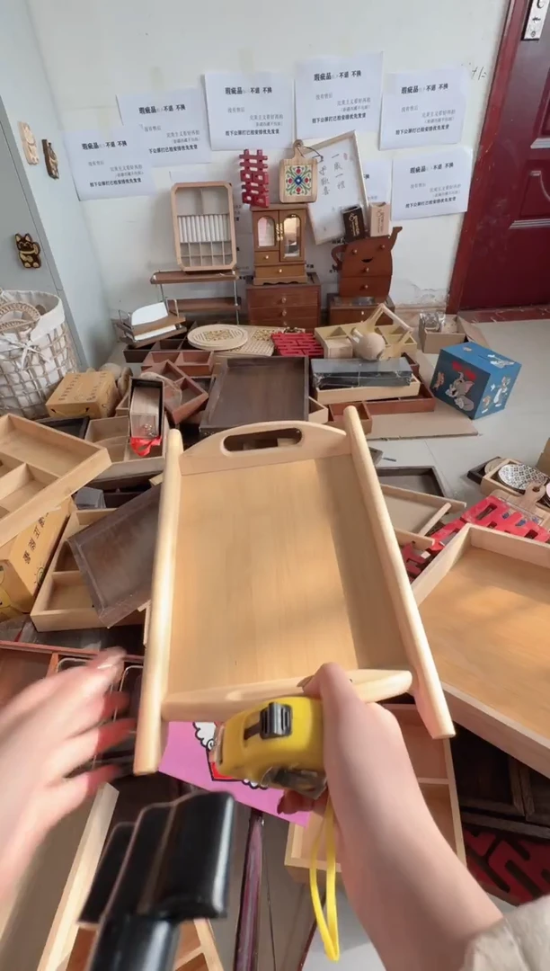 竹木把手托盘瑕疵品拍下不退不换无售后