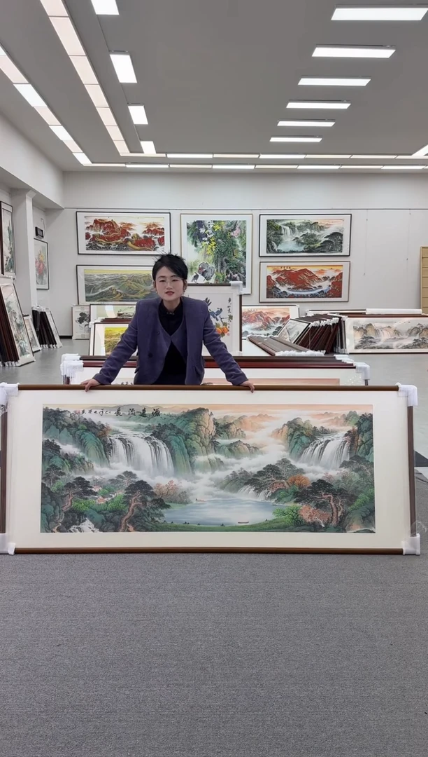 国画手绘219*88源远流长