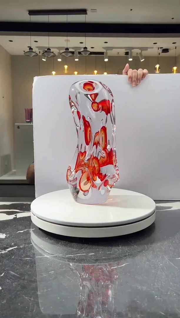 摆件巴比特美学-红色太湖石摆件