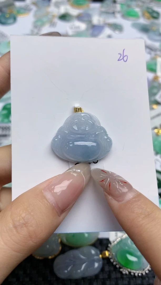 【闪购商品】翡翠颈饰18K金镶嵌 天然翡翠A货