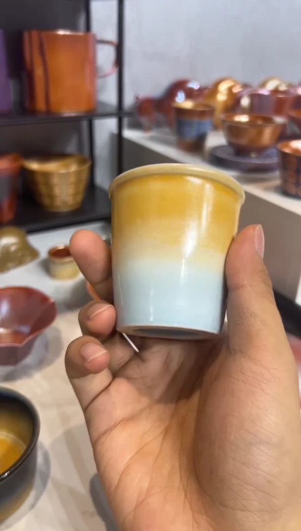 4柴房陶瓷柴烧新品可乐杯
