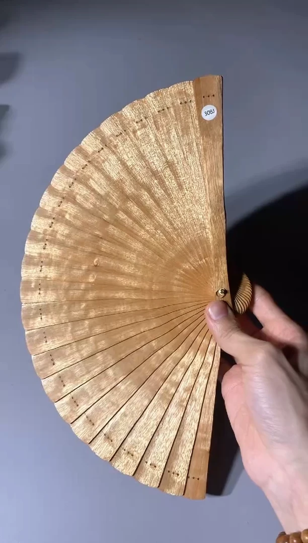 金丝楠308号18cm金丝楠木小叶桢楠扇子
