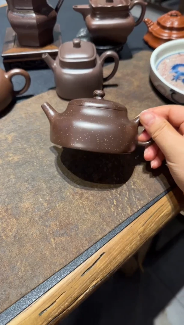 茶壶紫砂蓠六方静乐 铺砂