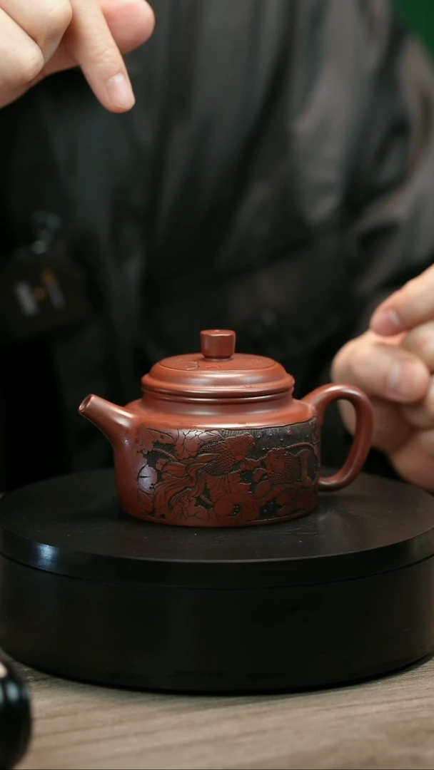 茶壶紫砂安*?H2419李發香龙血砂荷气生财德中
